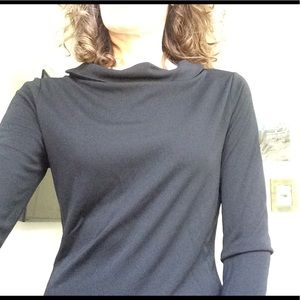 Black loose mock top